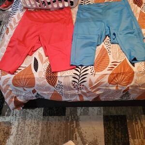 Tek Gear Women's Red and Blue Shorts